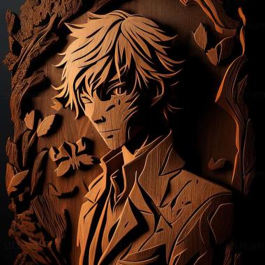 3D модель Судзумура Кеничи из Bungo Stray Dogs (STL)